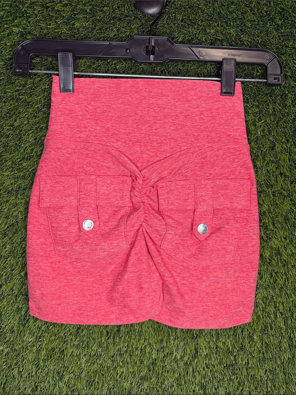 Bombshell Sportswear Pocket Pop Shorts Papaya Small